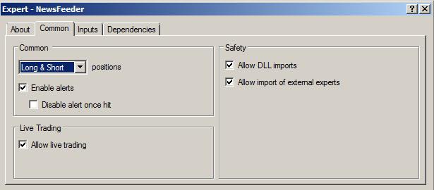 Activate the above mentioned options in the settings window.